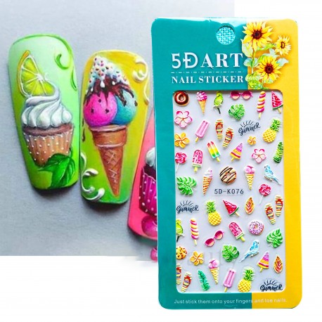 Nail Sticker 5d k076